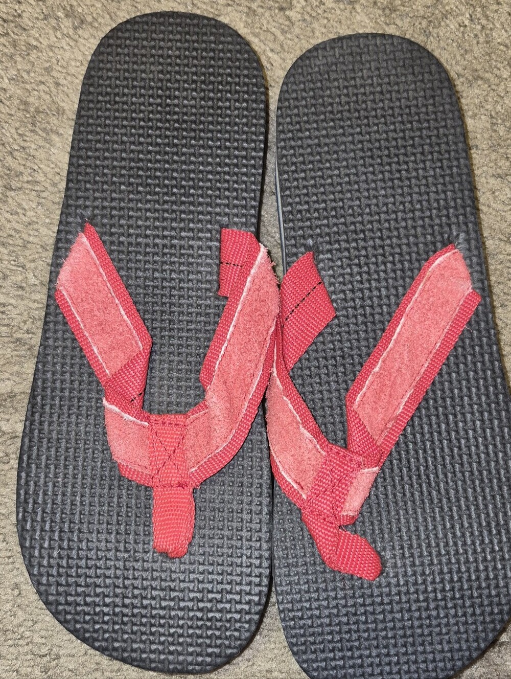 VTG 80s Flip Flops 🌈  Stripes Pride Thick Foam Sandals Woman's Size 7.5 8 Retro - Picture 3 of 6